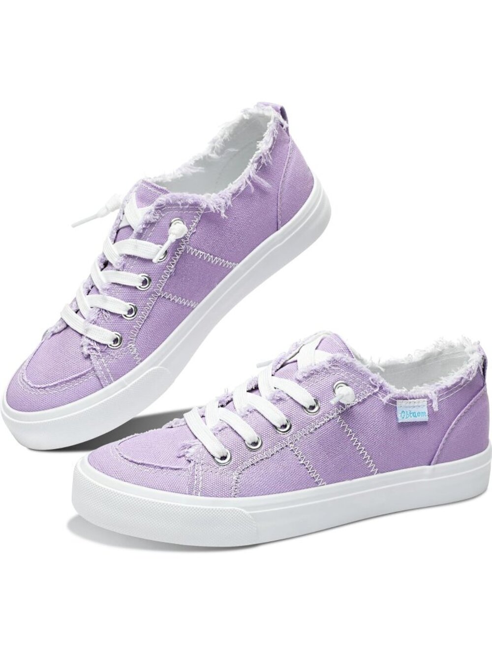 Womens Purple Canvas Play Fashion Sneakers Canvas Slip on Shoes Fashion Sneaker